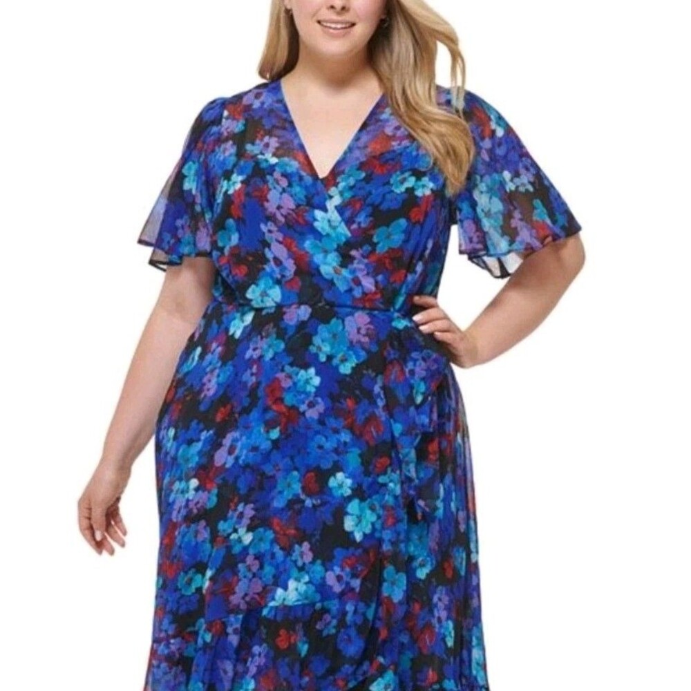 Calvin Klein Blue Floral Dress